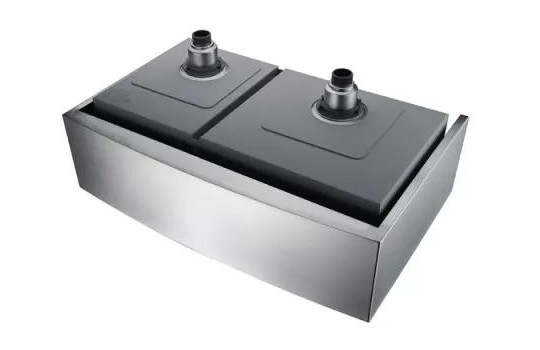 Practical Space Saving Kitchenware Deep Double Sinks Stainless Steel Polished / Under Mount Kitchen Sink