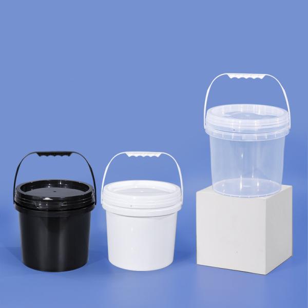 6L Household Clear Plastic Round Custom Printing Candy Popcorn Cookie Bucket With Lid