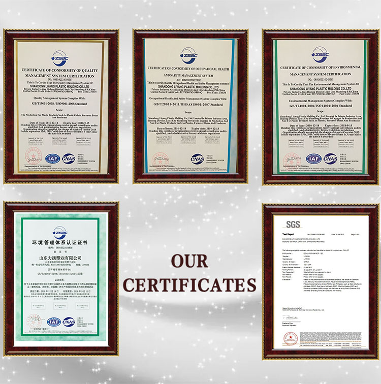 Паллеты HDPE европейские стандартные 3 паллета бегунов реверзибельных пластиковых