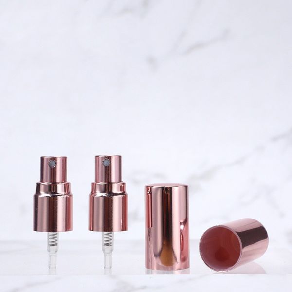 13mm Aluminum Fine Mist Sprayer Pink Perfume Pump With Full Cap