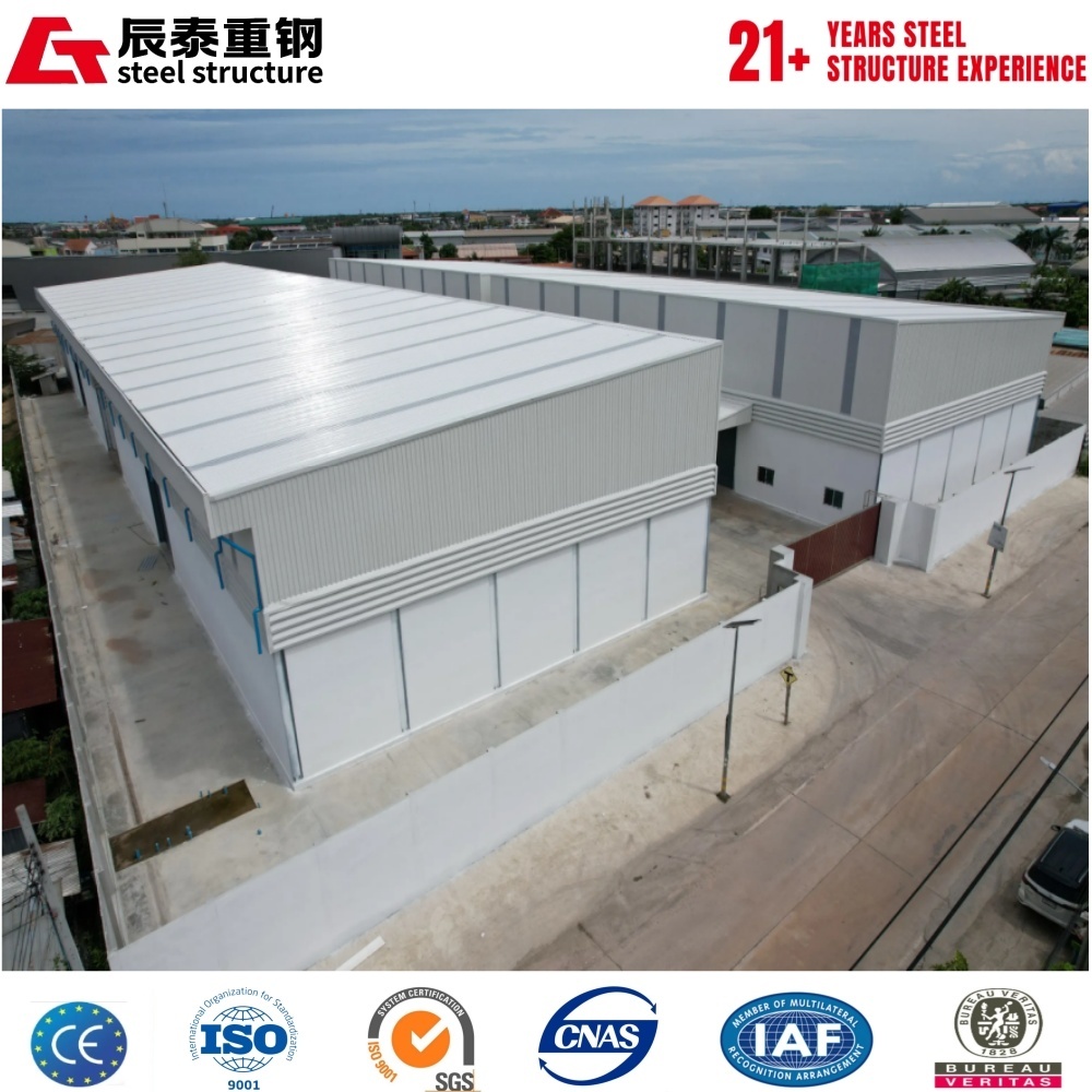 Weather Resistant Light Gauge Steel Warehouse Workshop for Logistics Park