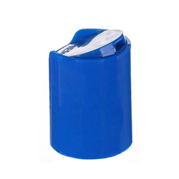 28/415 PP Blue Press Cap ,flip Top Disc Top Cap Lids For Cosmetic Packaging