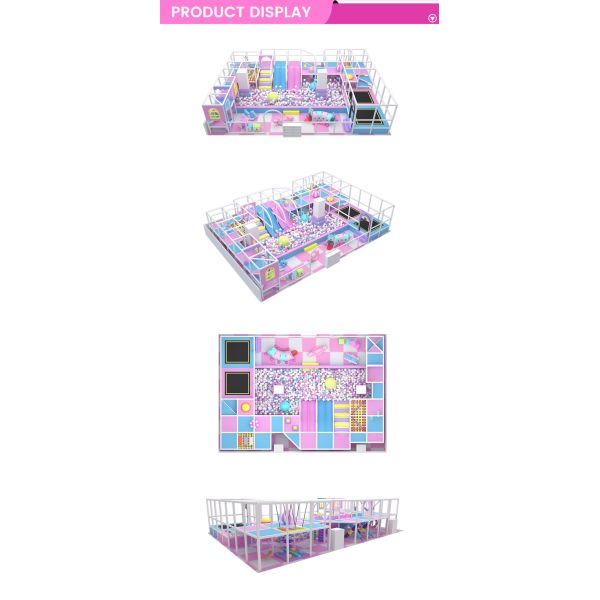 Soft Playground Park 102㎡ – Customizable Pink Indoor Play Area