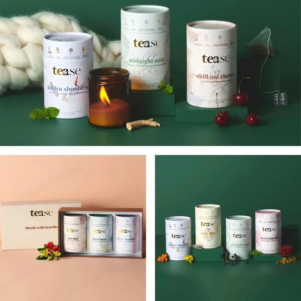 Customized Cardboard Tea Coffee Food Grade Round Tube Packaging Powder Container