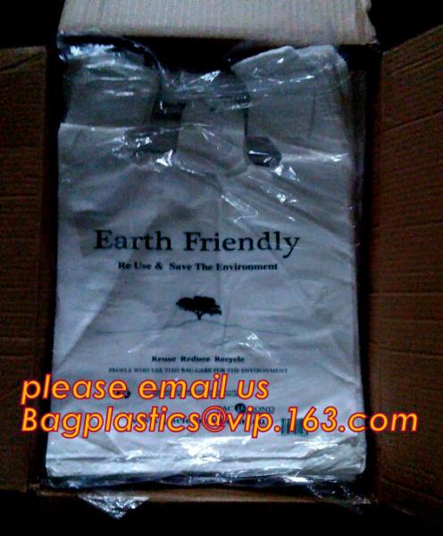 T-Shirt Carry-Out Shopping Plastic Bags Most Popular Supermarket Size,Merchandise Bags Multi-Use Medium Size, Blue Plain