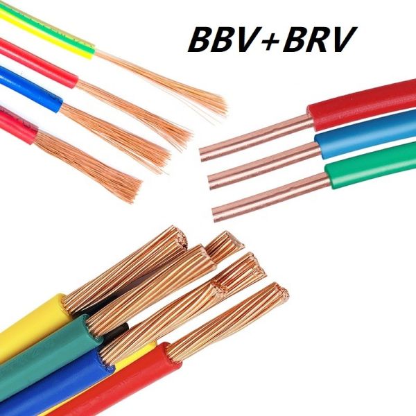 Дом провода bv/bvr 1,5 mm 2.5mm 4mm 6mm 10mm HPLE PVCcopper связывая проволокой красный цвет одиночного провода с сердечником электрического кабеля черный белый