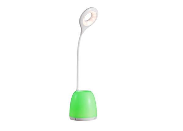 Gooseneck Led Adjustable Desk Lamp Battery Powered With Colorful Pen Holder