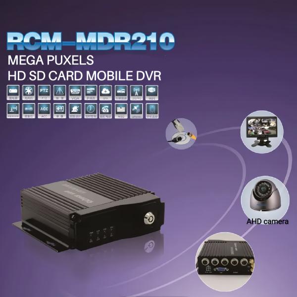 4ch H.265 1080p 4G GPS Mobile DVR Mini Size Equipamento de vigilância de segurança de veículos