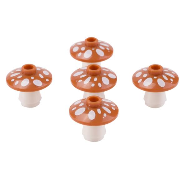 100pcs ABS colorful city field streetscape accessories plant mushroom building blocks toys