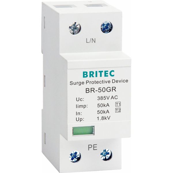 BRITEC 50GR Ac lightning protection device Surge Protection Device Spd surge protector Electric SPD 50ka Lightning Arrestor