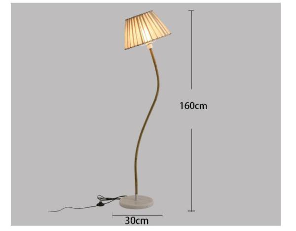 marble bamboo floor lamps living room sofa bedroom standing lamp bedside reading light Nordic fishing lamp