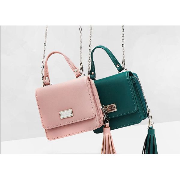 Fashion Women Shoulder Pu Leather Bag , Small Size Tassel Crossbody Bag