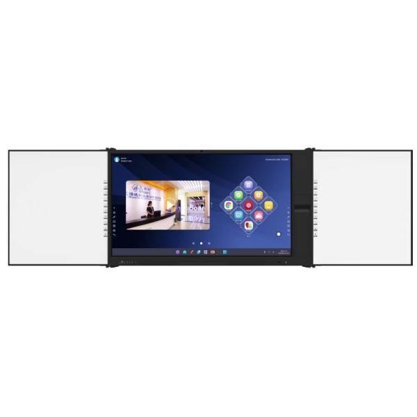 Blackboard inteligente 75 86 pulgadas Android Windows PC todo en un ordenador PC con tableros táctiles laterales USB HDMI puertos TYPE-C opcionales con soporte móvil