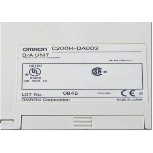 OMRON C200H-DA003 D/A ANALOG OUTPUT MODULE 1-5V, 0-10V, -10-+10V, 8 PORTS