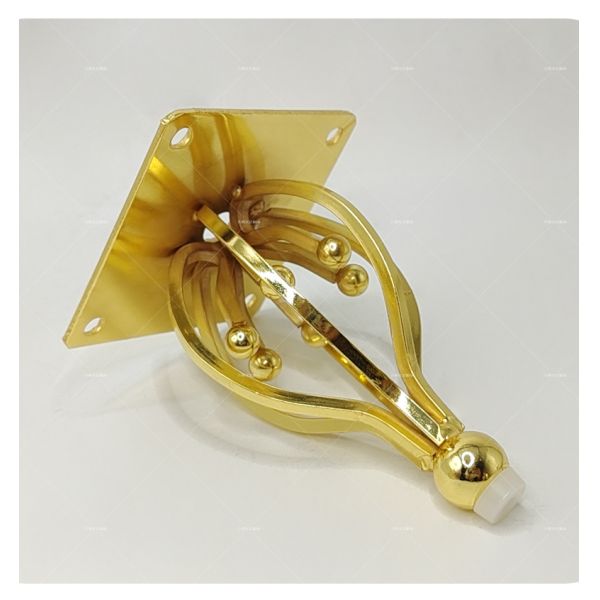 Luxury Hollow Gold Furniture Sofa Legs Manufacturers Direct Sales Conical Metal Cabinet Table and Chair Legs Modern Sofa Legs