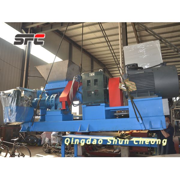 Accurate Temperature Control Force Feeding Single Screw Rubber Extruder Machine with PLC System