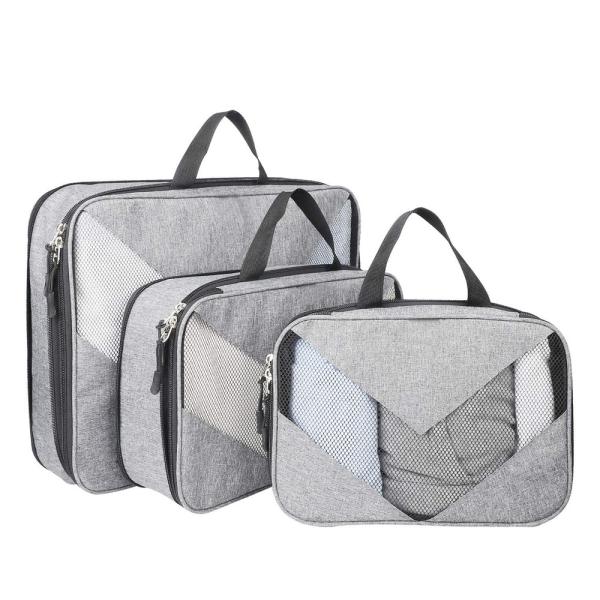 Nylon Travel Packing Cubes In Suitcase 3 Sizes for away luggage