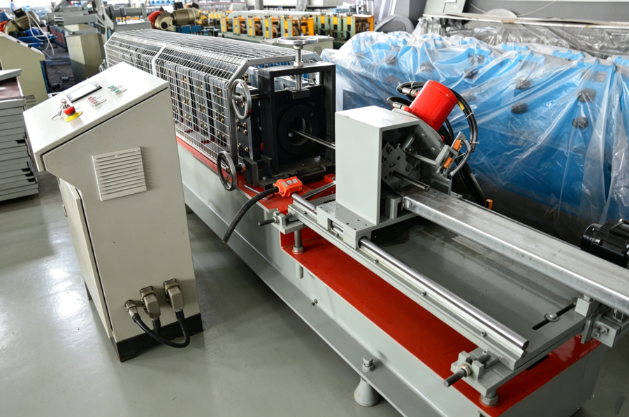 0.8-1.0mm Galvanized Steel Light-duty Curtain Track Rail Roll Forming Machine For Windows