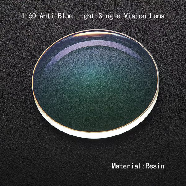 1.60 Противосиневое освещение AR покрытие Офтальмические линзы Оконченные линзы одноразового зрения Очки