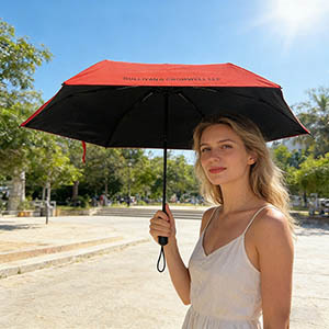 6 Ribs Smart Self Opening Umbrella UV50+ Sunscreen Fabric Travel Sun Umbrella