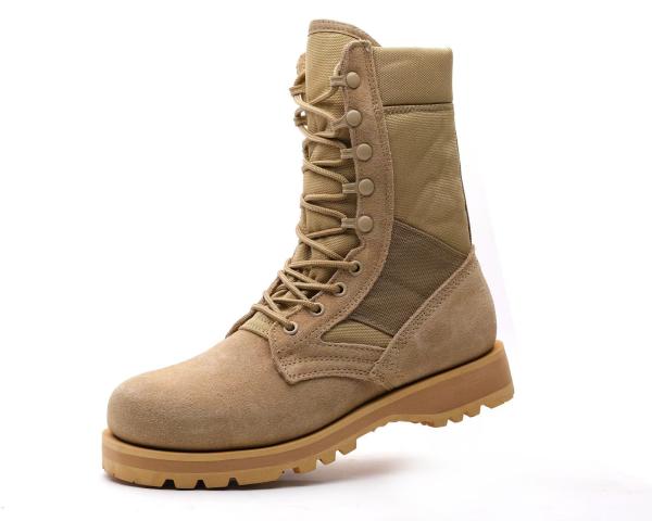 Chaussures de sécurité tactiques en cuir suède haut haut chaussures de travail en laine doublée pour la chaleur