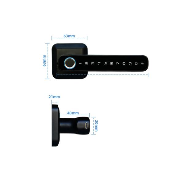 360° Fingerprint Entry Door Lock Aluminum Alloy For Home Apartments