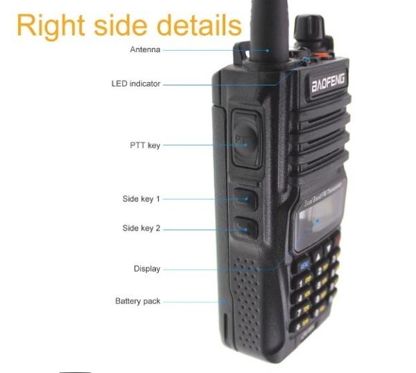 Dual Band UV-9R Waterproof 2 Way Radios Dust proof Walkie Talkie Long Range