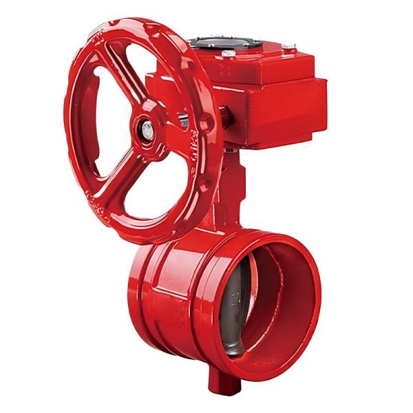 Industry Preferred Choice Pneumatic Manual Adjustment Reliable Sealing Grooved Handle Butterfly Valve