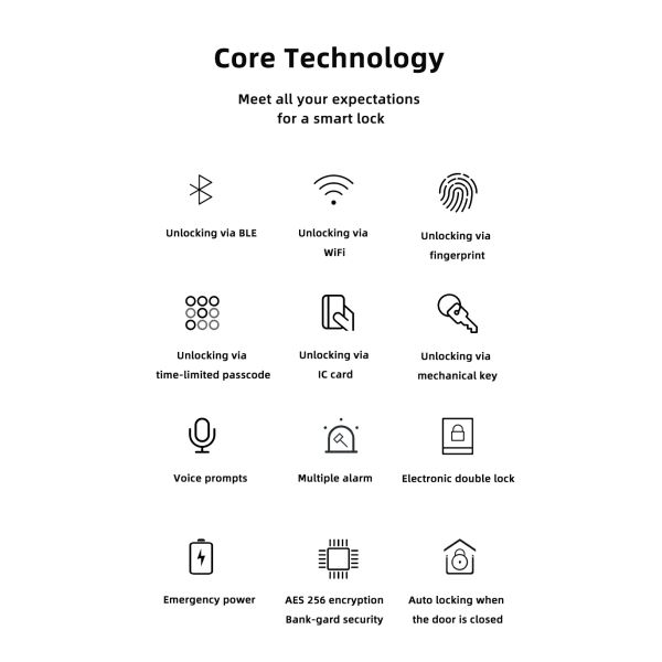 Семейный подъемный дверной замок Smart электронный цифровой дверной замок