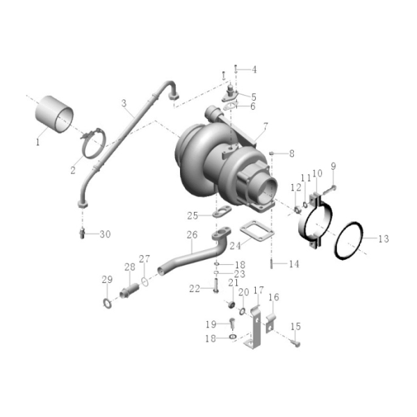 6BD1 Low Pressure Turbocharger Durable Excavator SUMITOMO SH200A1 Applied