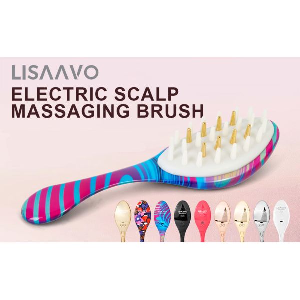 650nm Rouge LED Coiffure de croissance des cheveux EMS Massage électrique Brosse à cheveux 450mAh 3.7V batterie