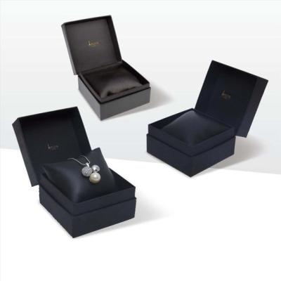 Matte Black Ornaments Jewelry Paper Boxes , Cardboard Watch Box