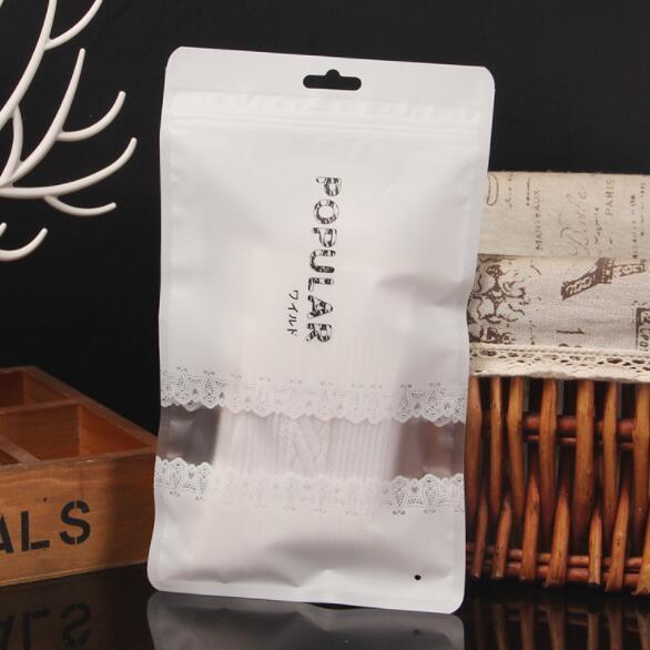 Ziplock Garment Plastic Packaging Bags Recycled Transparent matte With Hole