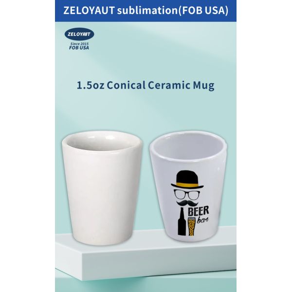 Direct Factory Sale Sublimation Ceramic Cups with Gradient Design Conical Shape for Business & Promotional Gifts