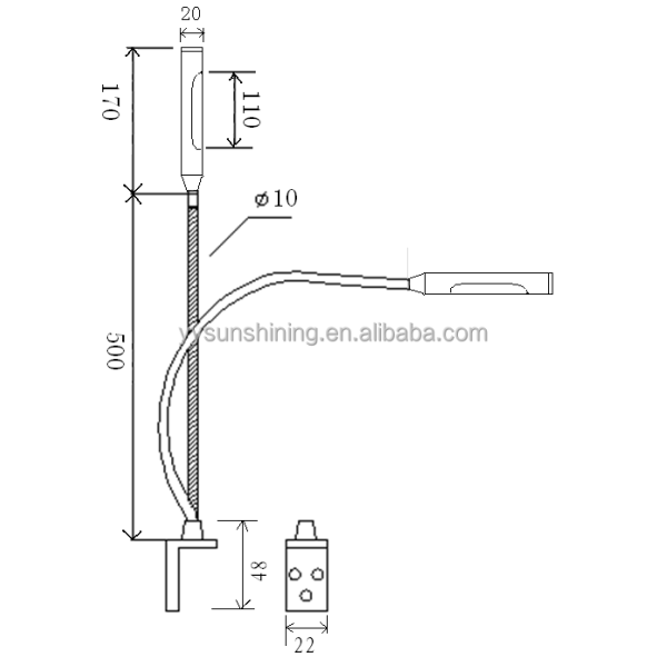 LED Gooseneck Reading Light 12V 24V Book Lamp with Inner Touch Dimmer Sensor Switch