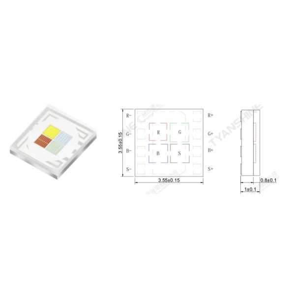 Ceramic SMD3535 LEDs RGBW 10Watt RGBL LED 4in1 SMD LED Components