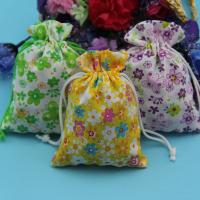 Sacs d'emballage de bijoux de tissu, sacs colorés de cadeau de Noël de cordon