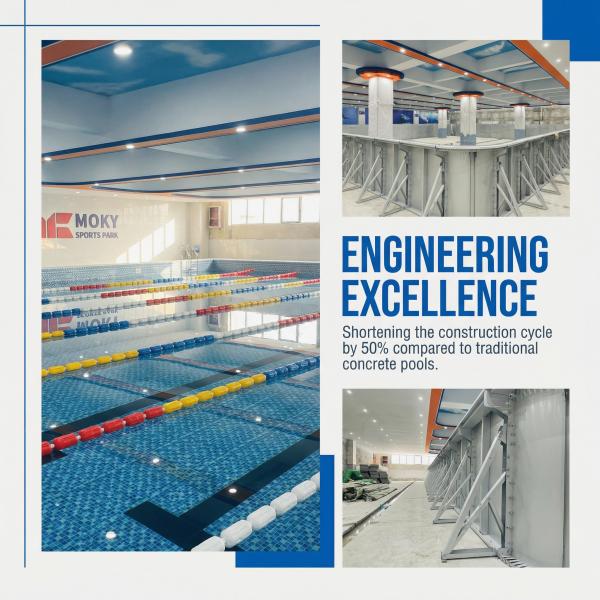 Heat Pump Heating System Indoor Swimming Pool ZAM Steel Customized Colors Sustainable Energy Usage Comfortable Swimming