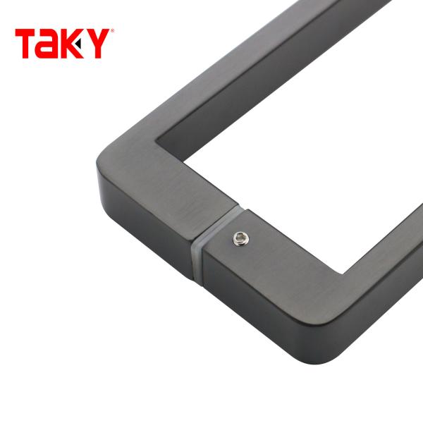 Contemporary Black Stainless Steel Bathroom Door Handle Glass Shower Handle