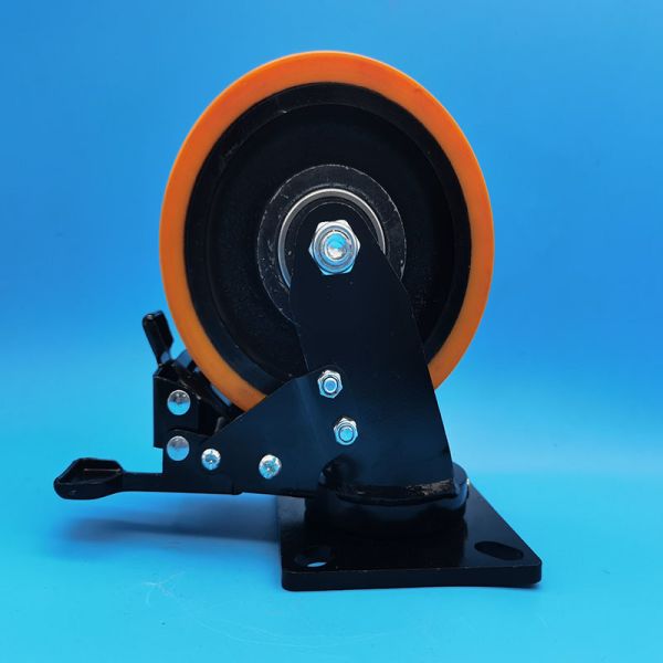 Big Caster PU Polyurethane Wheels Bearings  Extra Heavy Duty Ball Caster 8 Plate Castors Moving Heavy Duty Gate Wheels