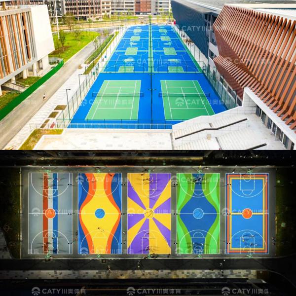 Indoor & Outdoor Eco-Friendly Semi-Prefabricated Elastic Sports Court Basketball Pickleball Tennis Futsal Court Flooring
