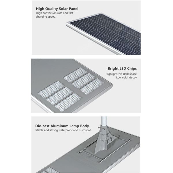 Integrated Solar Street Light for Outdoor Road Lighting – Long Working Time & Easy Install