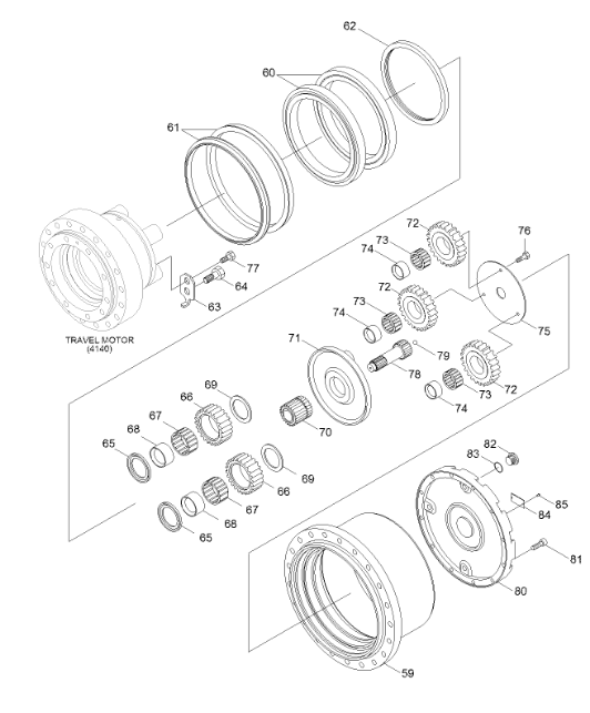 39Q4-42290 39Q442290 Sun Gear Excavator Swing Gear Fitting For HYUNDAI R125LCR-9A R140LC9