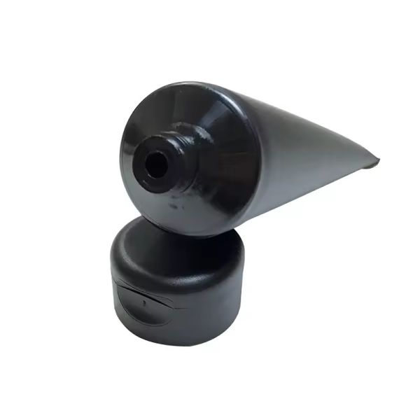 Tuyaux cosmétiques PE Emballage 50g Tuyaux cosmétiques mous Noir Pour le gommage du visage Crème hydratante