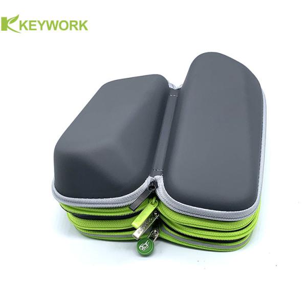 Irregular cuboid Sports Sunglasses Case Waterproof PU Leather Metal Zipper Factory Wholesaler