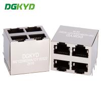DGKYD59212288GWA1DY1E022 Connecteur RJ45 à ports multiples sans lumière et filtre, interface empilée sur prise de réseau