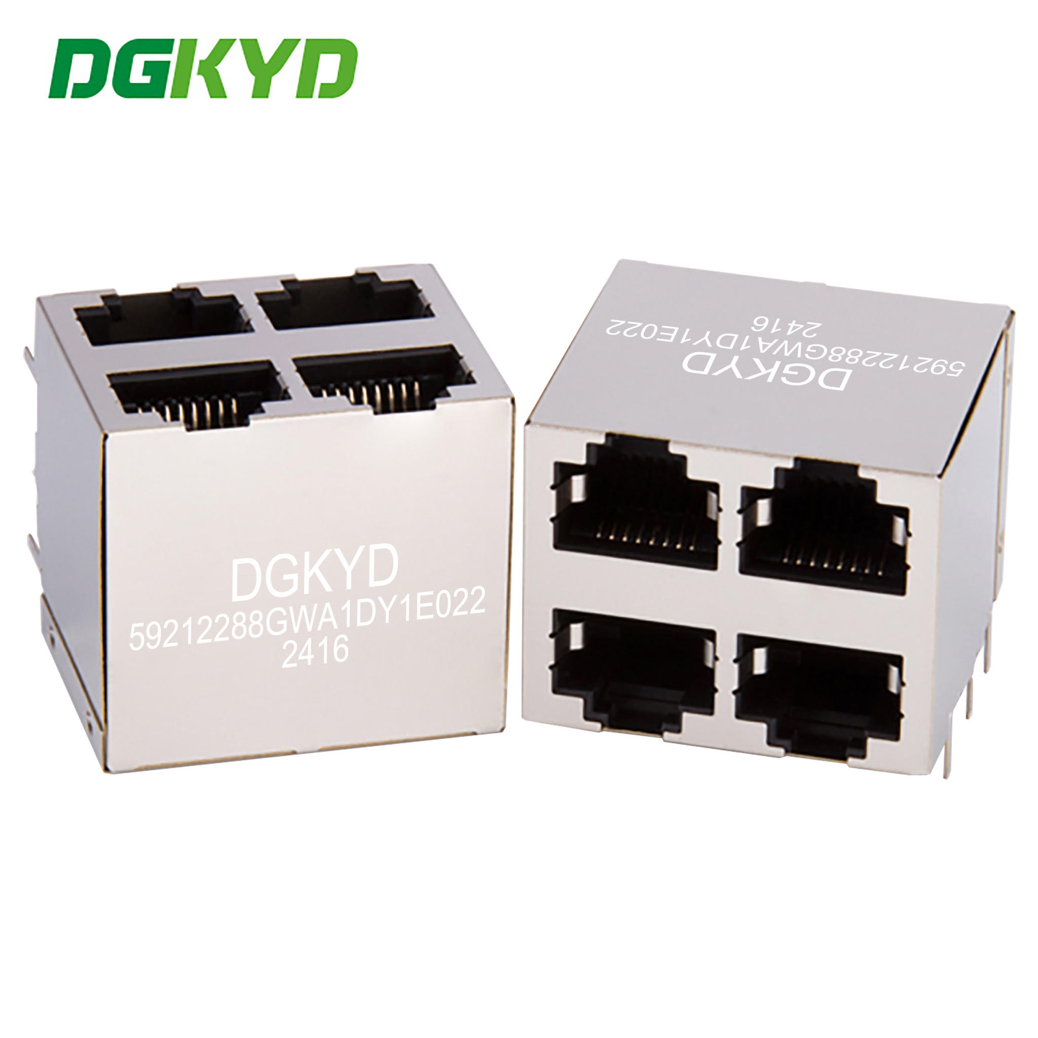 DGKYD59212288GWA1DY1E022 Многопортовый разъем RJ45 без света и фильтра, интерфейс сетевого порта сока