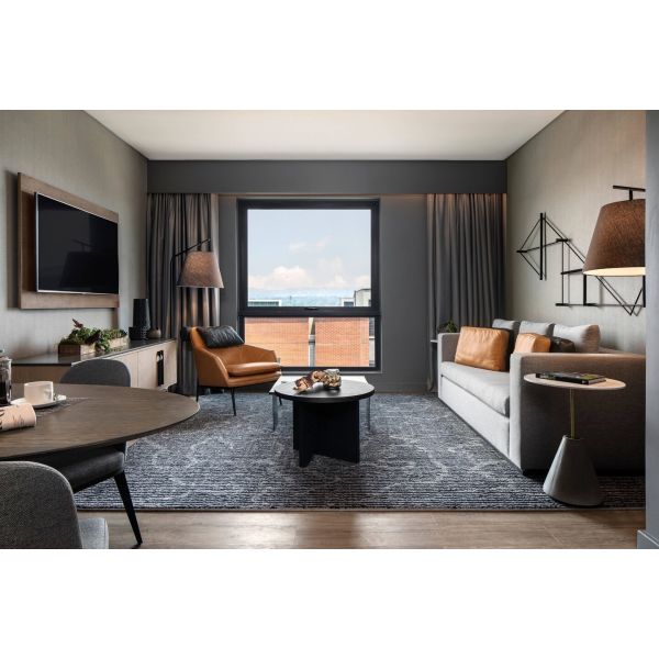 Marriot Hotel Modern Simplified Design Leather Upholstered Headboard & Bedbase