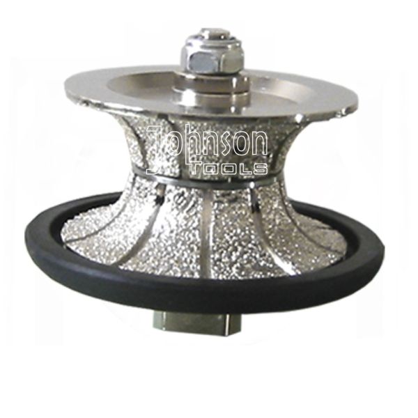 Vacuum Brazed 85mm Full Bullnose Diamond Hand Profile Wheel for Stone Edge