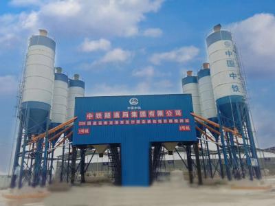 High Weighing Accuracy Concrete Mixing Station 4 Grids Bin HZS180 Model